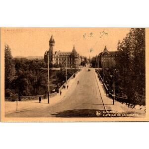 Luxembourg L'Avenue De La Libert Vintage Postcard SPO1